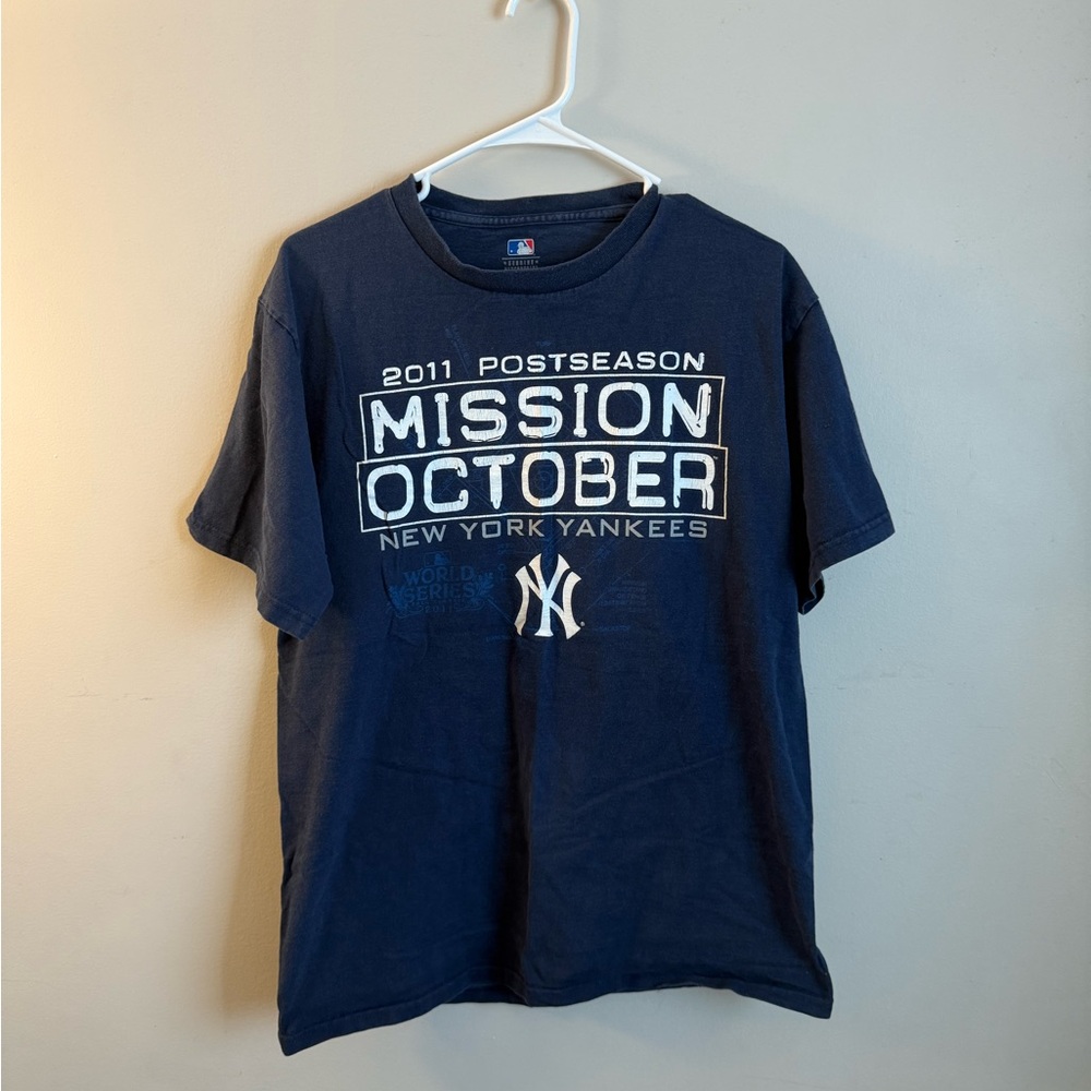 Majestic Navy Blue Yankees 2011 Postseason Tee